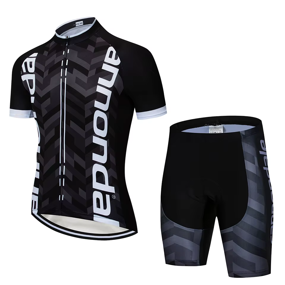 Vêtements de sport d'extérieur noirs, maillot de vélo de montagne à manches courtes, vêtements profe