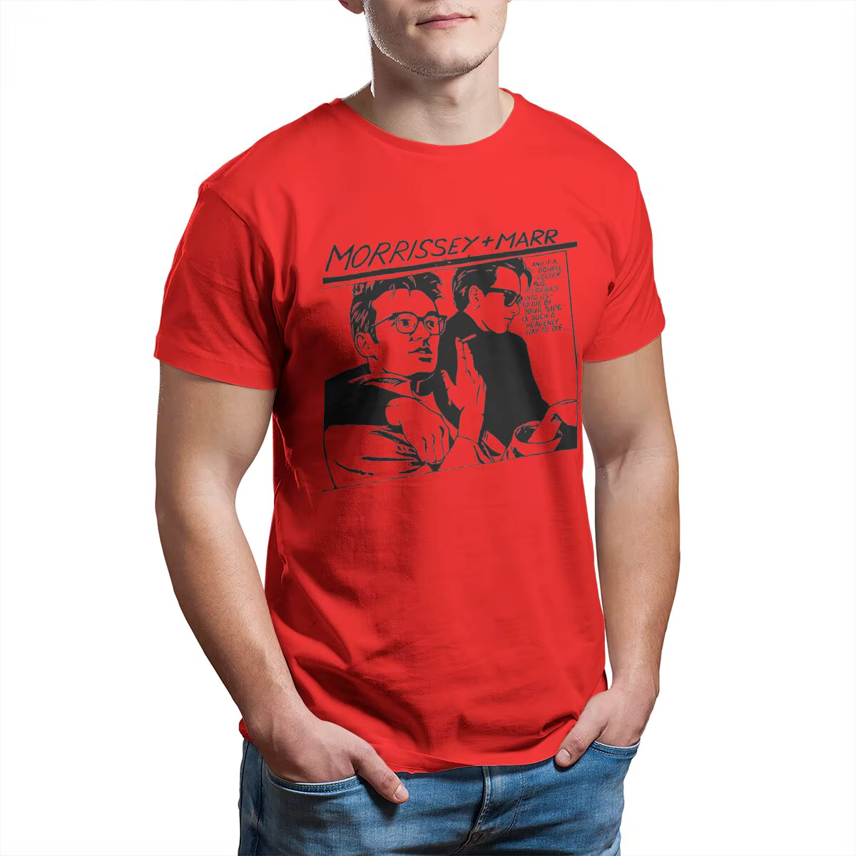 T-Shirt à Manches Courtes et Col Rond en Pur Coton pour Homme, Vêtement Décontracté, Parodie de Morr