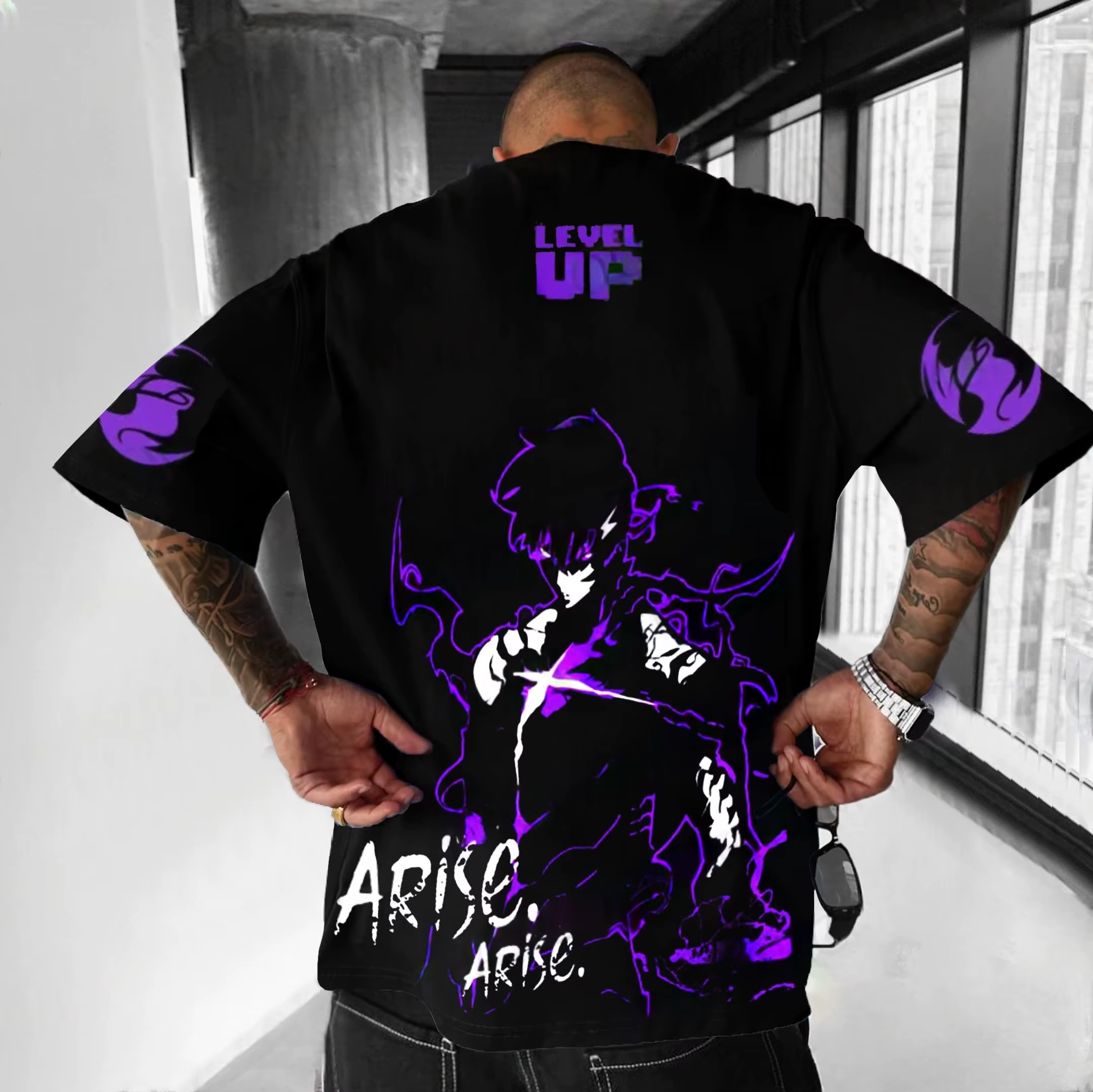 T-shirt autorisé à nivellement solo 2025 – Haut en coton anime japonais, style de rue rétro Y2K pour