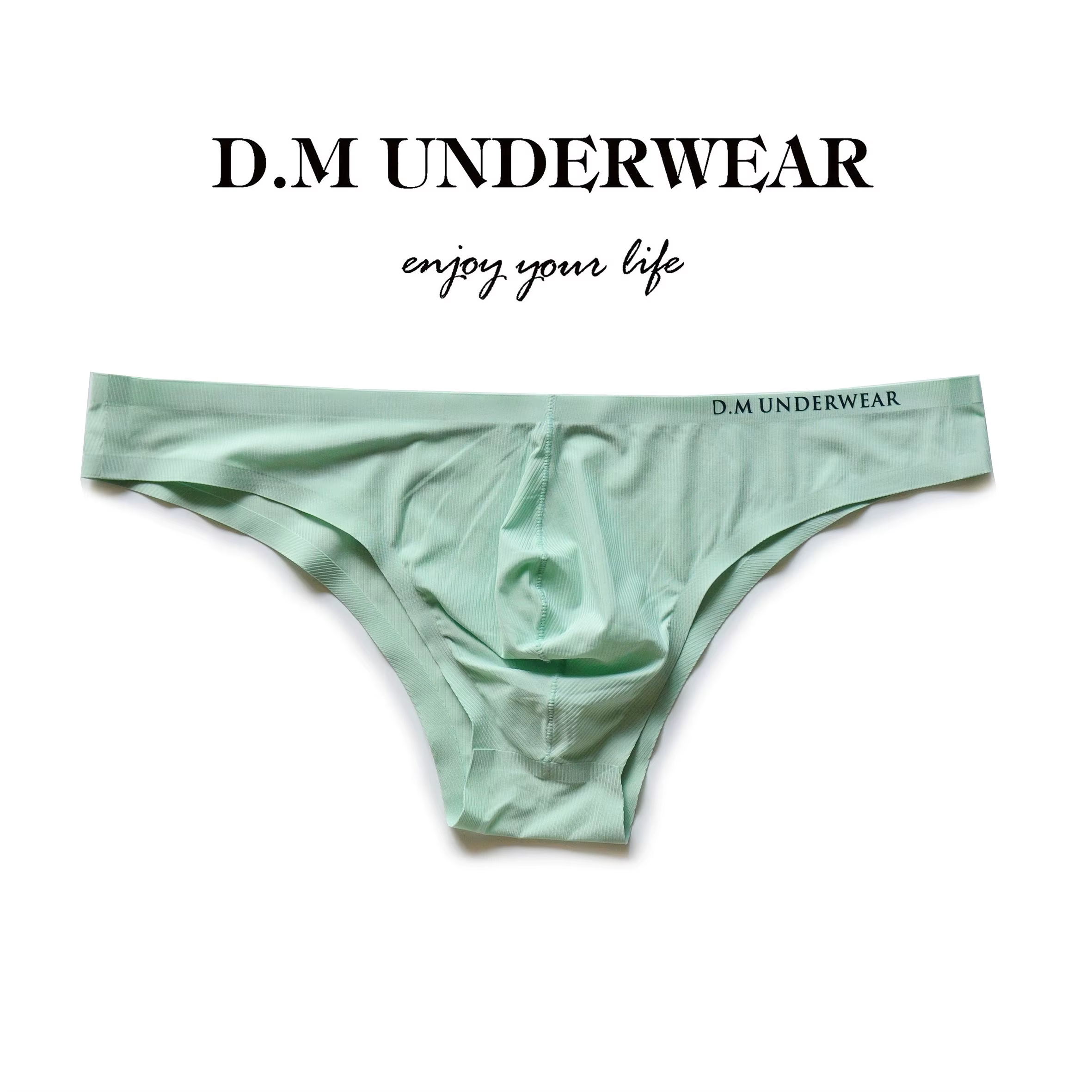 DM-Sous-vêtements de personnalité pour hommes, petits slips, demi-hanches exposées, soie glacée, res