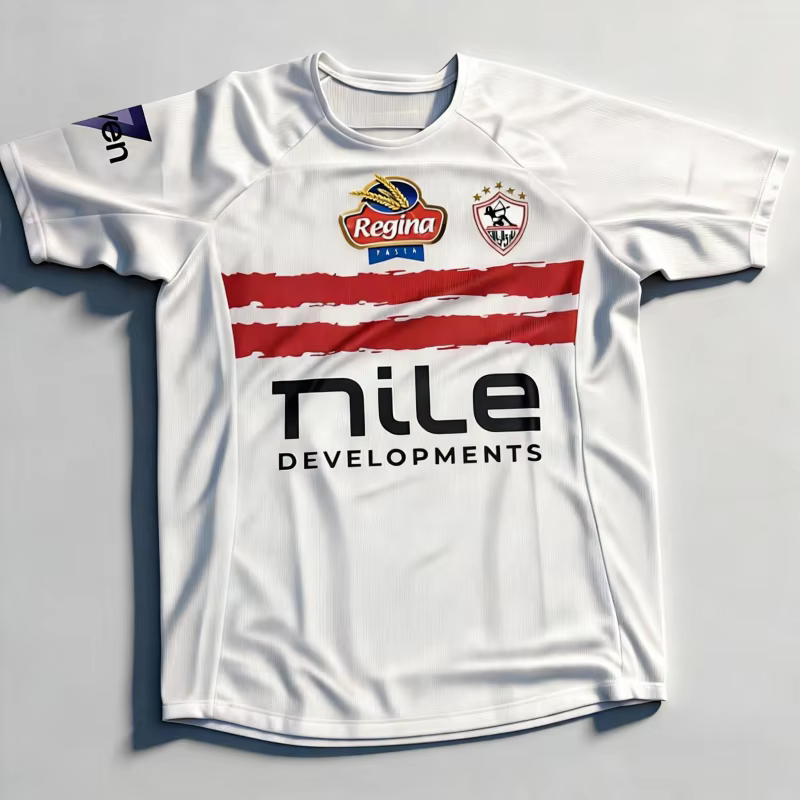 Maillot de football domicile Zamalek SC Ligue égyptienne de première division, T-shirt homme à sécha