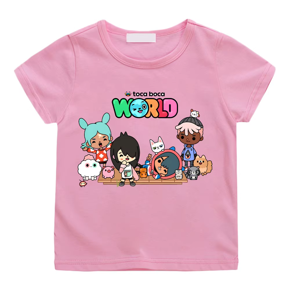 T-shirt à manches courtes pour enfant, vêtement confortable et polyvalent pour fille et garçon, esti