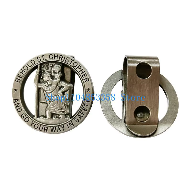 SaintChristopher médaille voiture Christopher visière pince Auto visière accessoires conduite amulet