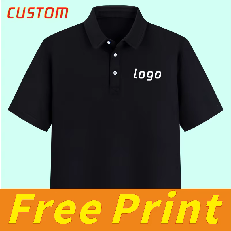 Haut de gamme polo shirt personnalisé été manches courtes impression icône logo revers t - shirt bro