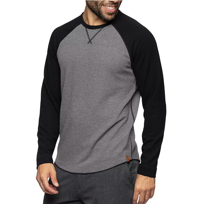 Sweat-shirt décontracté à manches longues en coton pour hommes, mélange de 10 couleurs élégantes, co