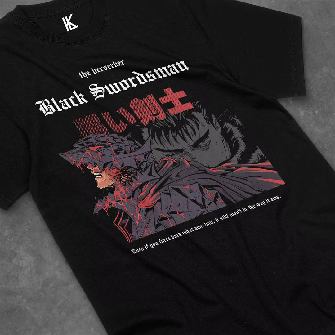 T-shirt unisexe en coton inspiré de l'anime Berserk, Guts, cadeau, nouveau