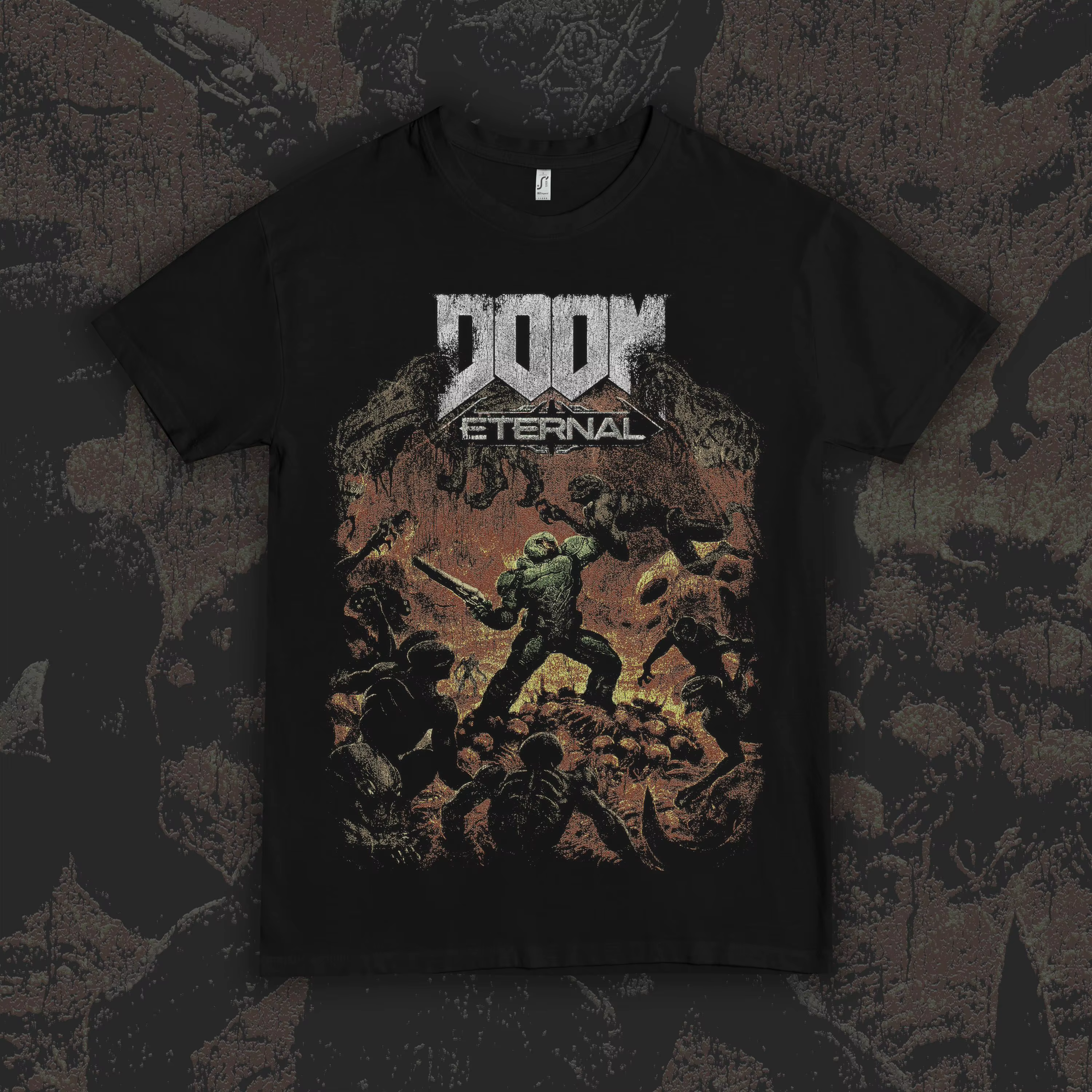 T-shirt Doom Slayer Premium pour fans de jeux vidéo, vêtements surdimensionnés, streetwear pour homm