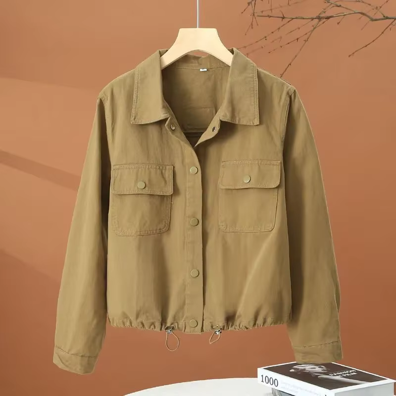 Veste chemise courte pour femmes, nouvelle veste ample, extérieur de Style coréen, haut décontracté 