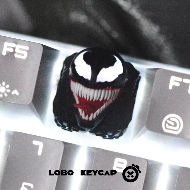 Venom film Anime périphérique héros personnalité Design résine Art lumière Transmission Keycaps clav