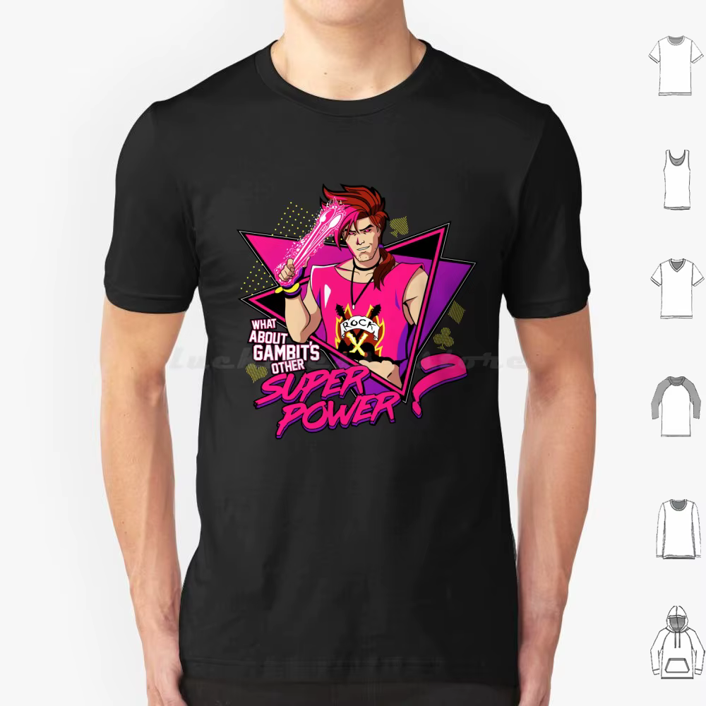Haut court Mutation t-shirt grande taille 100% coton X hommes 97 Gambit Cajun Remy Lebeau haut court