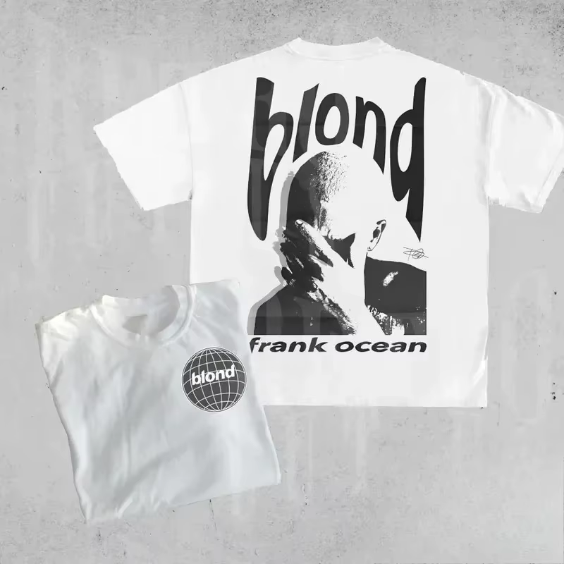 T-shirt Frank Ocean Blond Album, esthétique rétro, streetwear unisexe, surdimensionné, été, coton, i