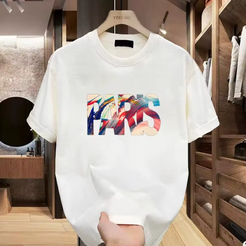 T-shirt élégant pour homme : 100% coton, imprimé, polyvalent, décontracté, confortable, tendance, de