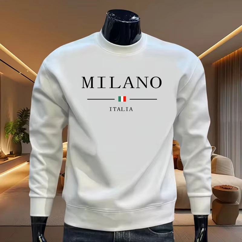 Sweat à capuche imprimé pour hommes, mode italienne, haute qualité, quotidien, décontracté, pull à m