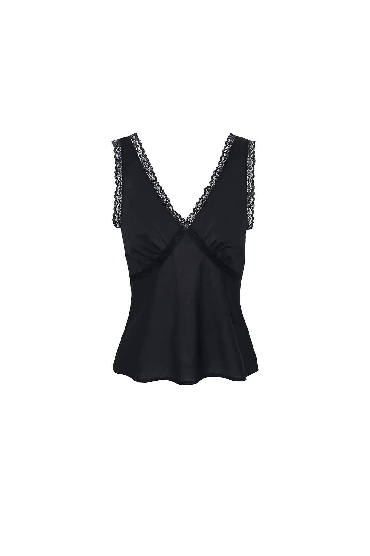 COUCO The Iris Tank Top et pantalon en voile de coton noir
