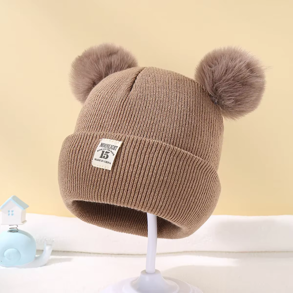 Casquettes pour enfants bébé laine chapeau enfants épais chapeaux chaud cache-oreilles hiver chaud t