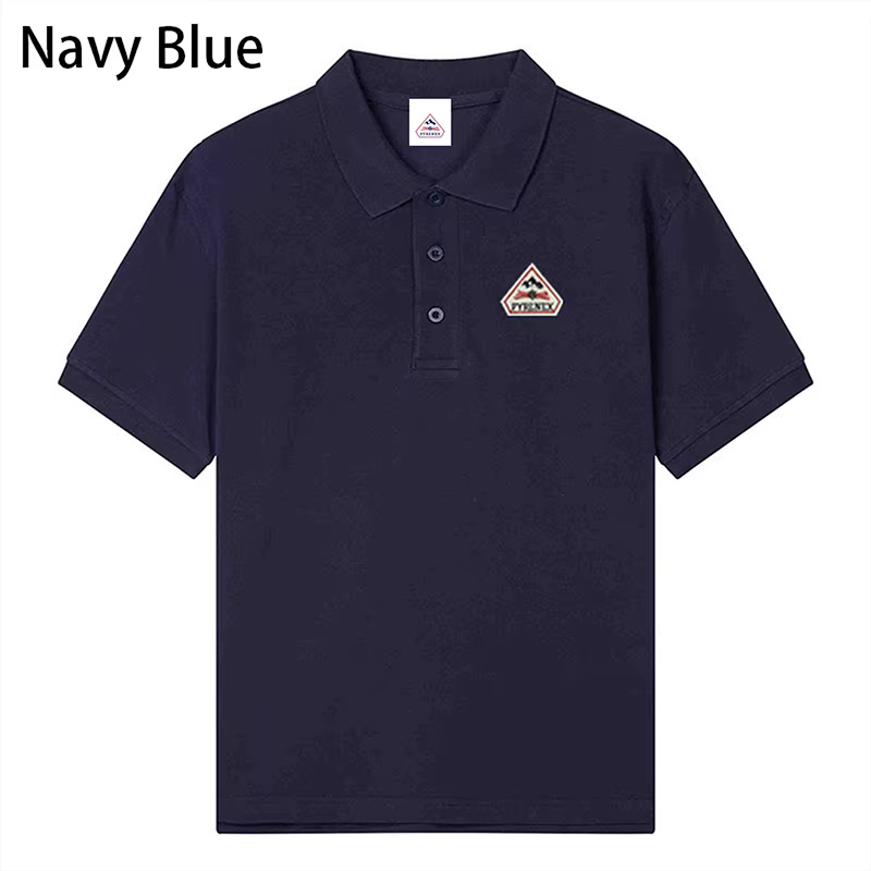 Hommes femmes même Polo Style européen marque lettres broderie T-shirt coton confortable à manches c
