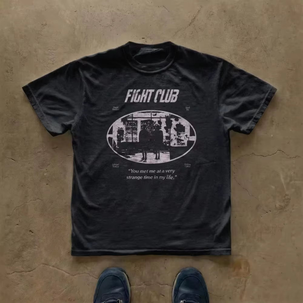 Nouveau T-shirt Combat Club Été 2026 - T-shirt imprimé à col rond pour homme, de haute qualité, déco