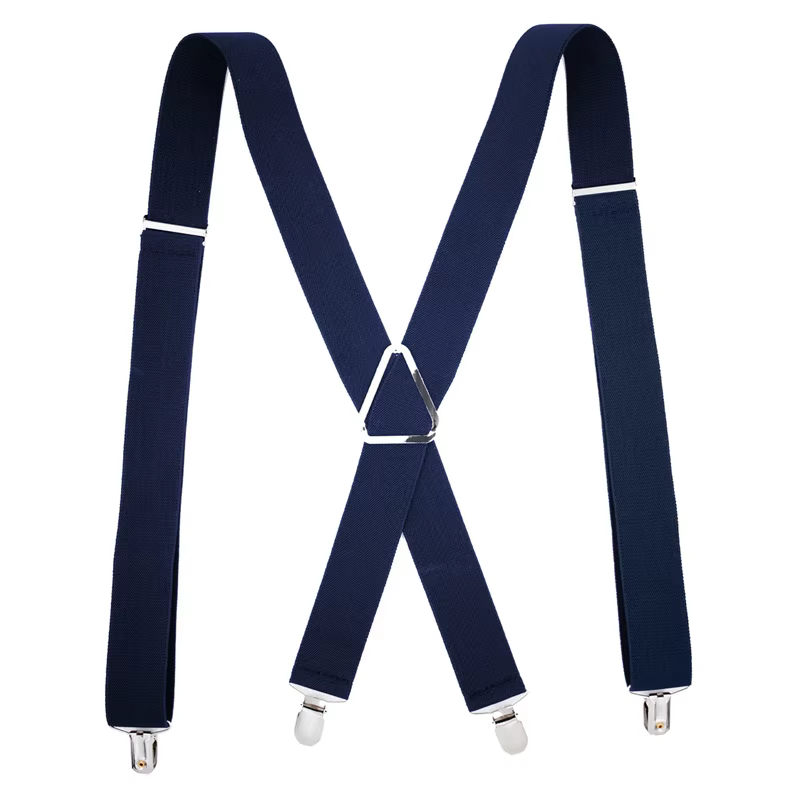 Bretelles élastiques réglables pour hommes et femmes, dos en X, 2.5CM de largeur, 4 Clips, bretelles