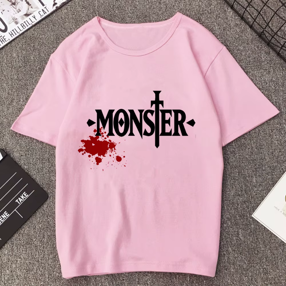 T-shirt Monster Anime pour femme, été, motif mignon, alternative, soldes, drôle, style bad girl, kaw