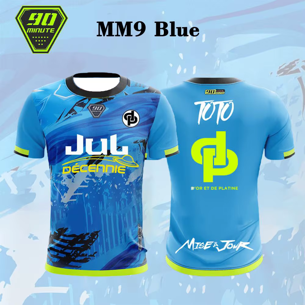 Maillot JUL Toto Ninetta Maillot imprimé T-shirt de football respirant pour hommes et femmes T-shirt