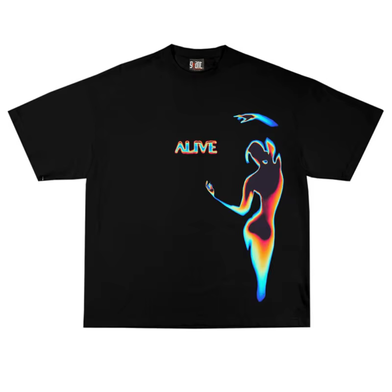 Hommes t-shirt surdimensionné Hip Hop Streetwear graphique à manches courtes coton ample Y2k hauts t