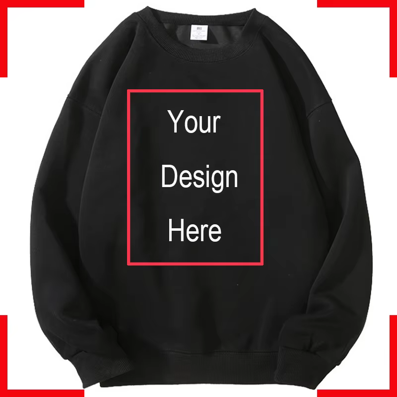 Sweat à capuche personnalisé col rond pull de mode ajouter votre propre message sweat à capuche d'en