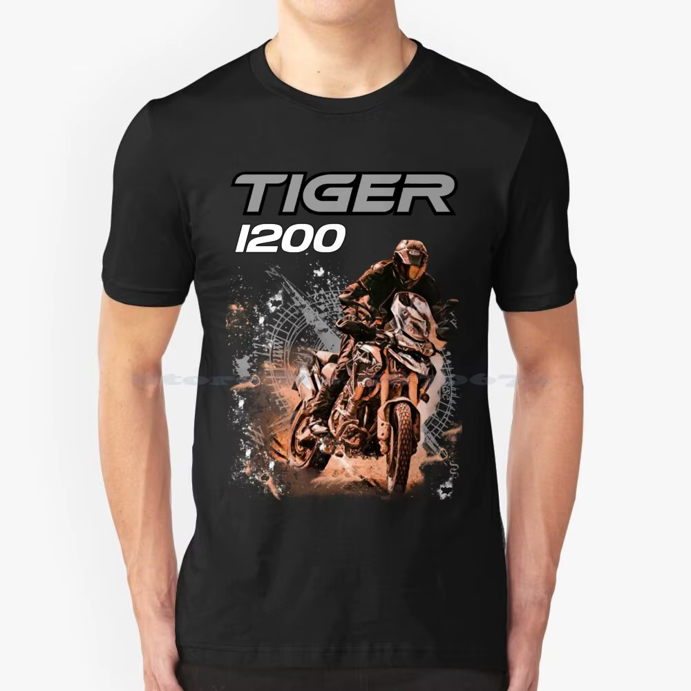 Tiger 1200 2022 T Shirt 100% Coton Tee Hurcycles, Big Trail Hurbike Adventure Bikers Motoarte Hurspo