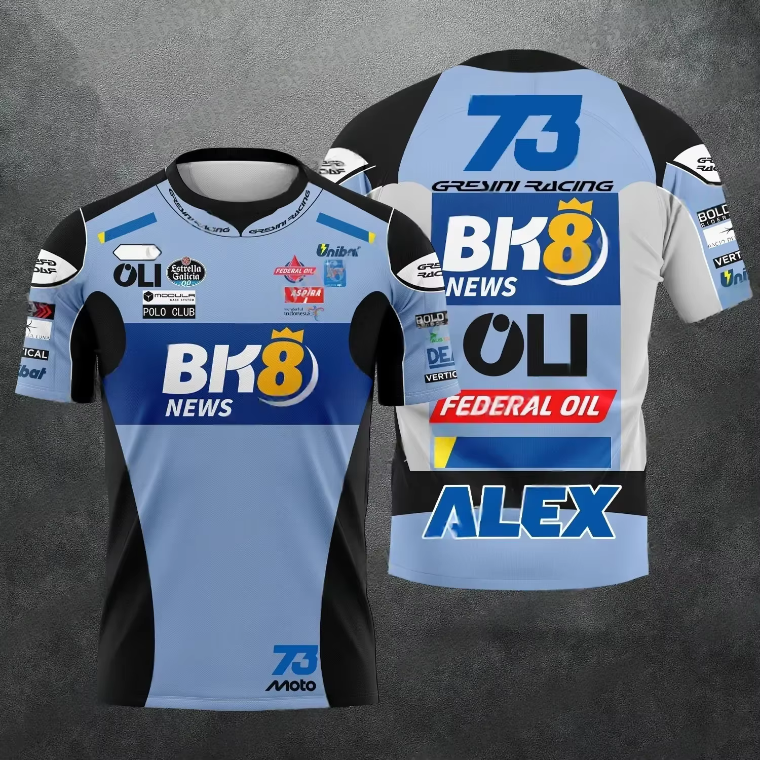 Nouveau t-shirt décontracté de sport et de course pour l'été 2026, Alex Marquez #   73, T-shirt resp