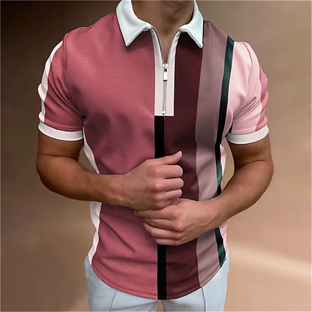 Hommes hauts Polo Golf hommes roi imprimé t-shirt haute qualité couverture à manches courtes fermetu