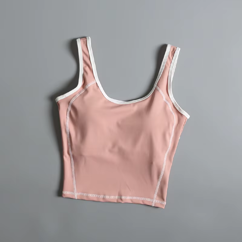 Soutien-gorge de sport pour femme, idéal pour l'été, avec dos élégant, gilet de yoga antichoc, à por