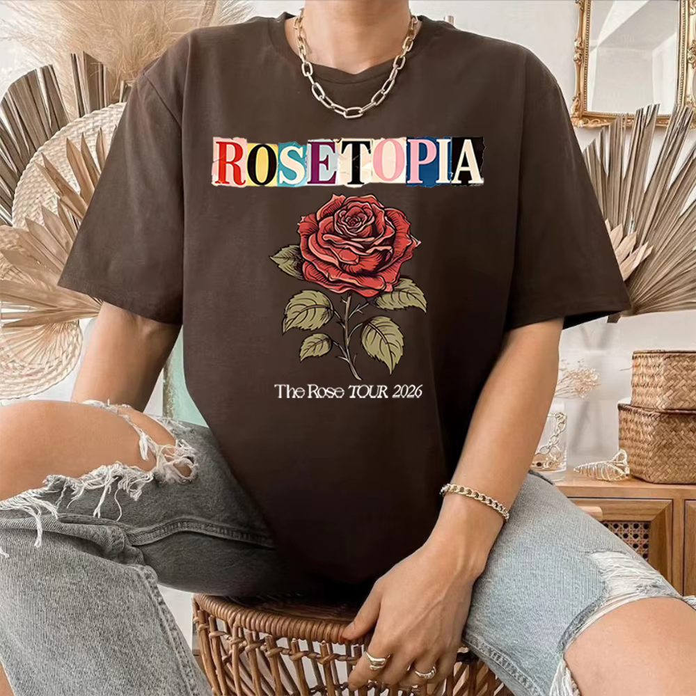 T-shirt confortable The Rose Rosetopia Tour 2026, The Rose Kpop Woosung Dojoon Hajoon, Taegyeom, che