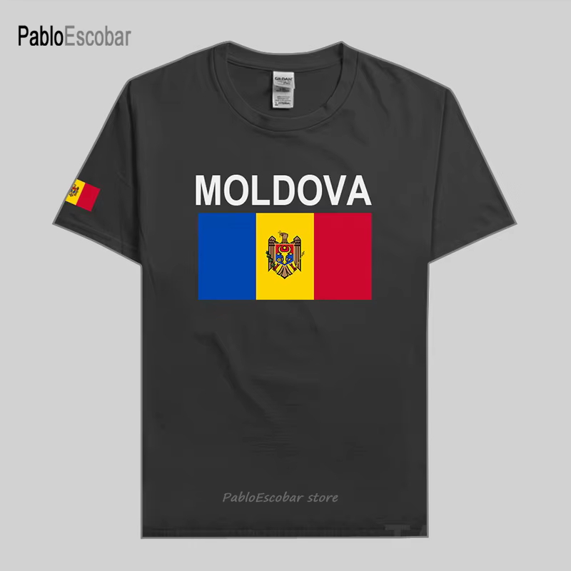 T-shirt en coton pour hommes, moldave, moldave, MDA MD, jersey, nation, vêtements, drapeau du pays, 