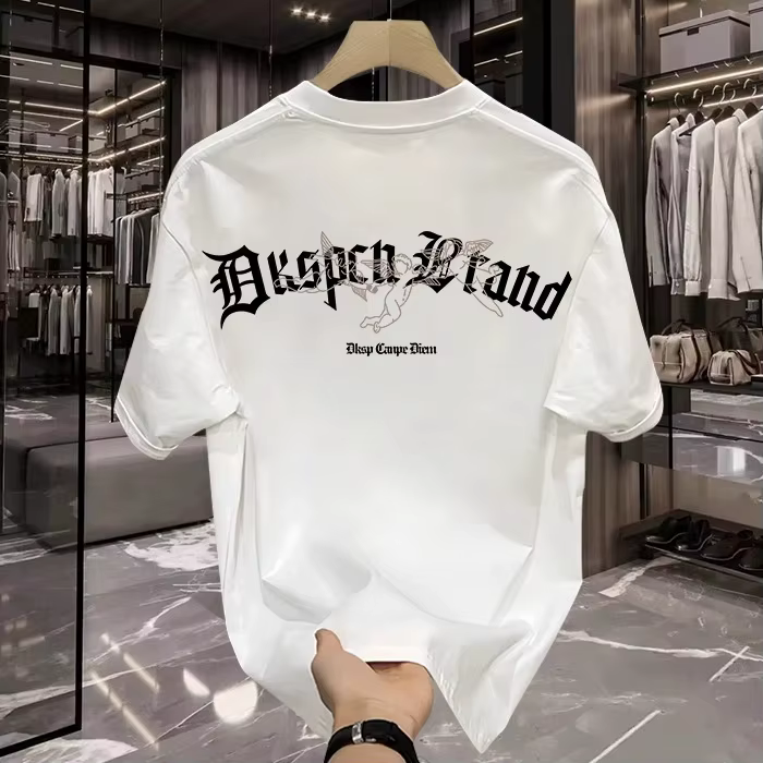 Vêtements pour hommes de haute qualité] T-shirt en coton à manches courtes, polyvalent, ample, impri