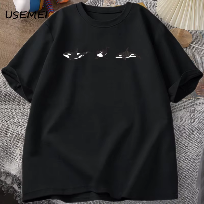 Sealife Orca baleine t-shirt hommes femmes océan baleine graphique t-shirts décontracté été hauts Ha
