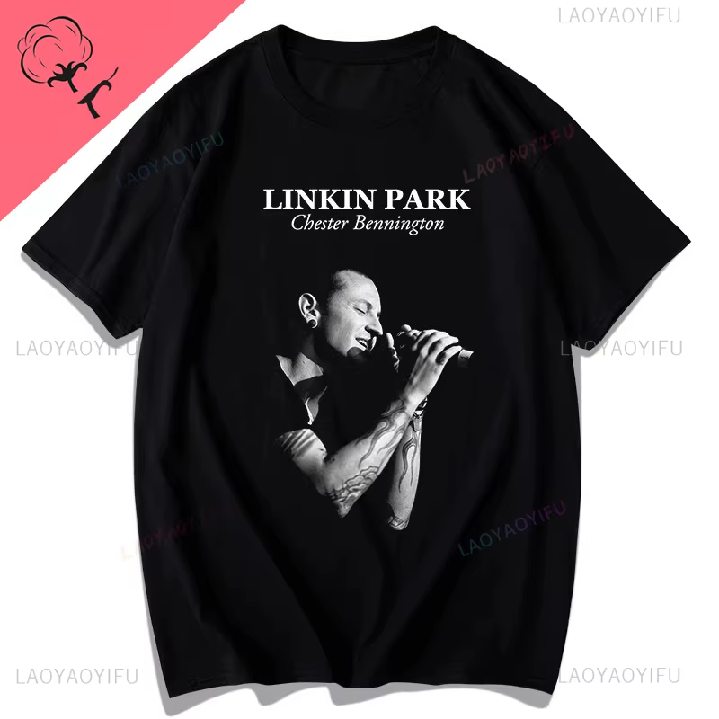 Rouge coréen Linkin Park T-shirts à manches courtes pour hommes et femmes Linkin Park groupe de musi