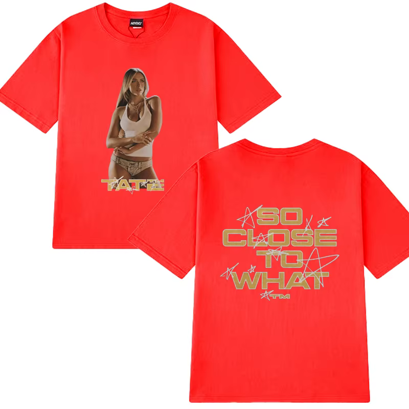 Tate McRae 2025 Concert donc proche de quoi t-shirt nouveaux hommes femmes vintage surdimensionné à 