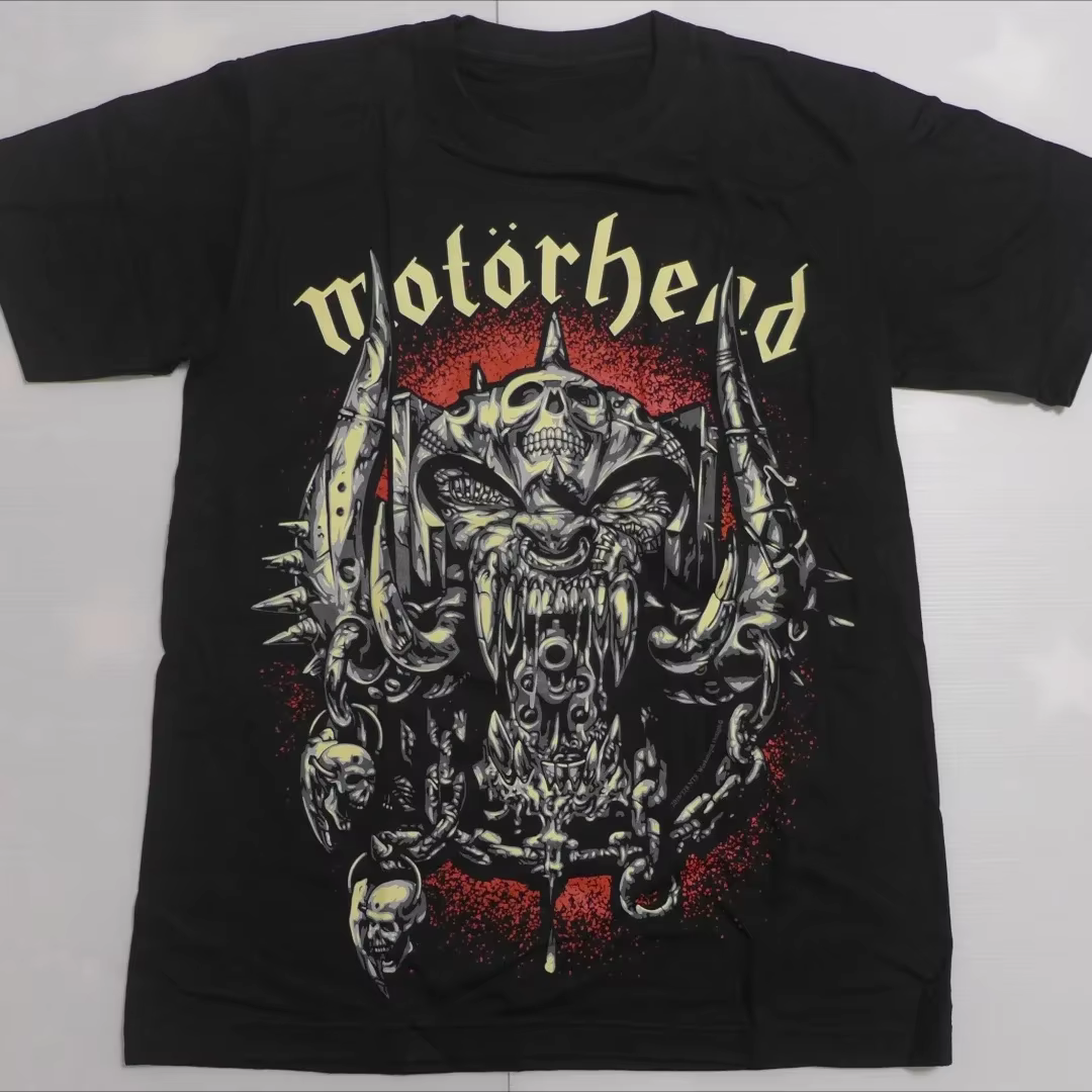 T-shirt d'été à manches courtes style bande dessinée Rock Metal 2026 Motorhead – Hauts Y2K pour homm