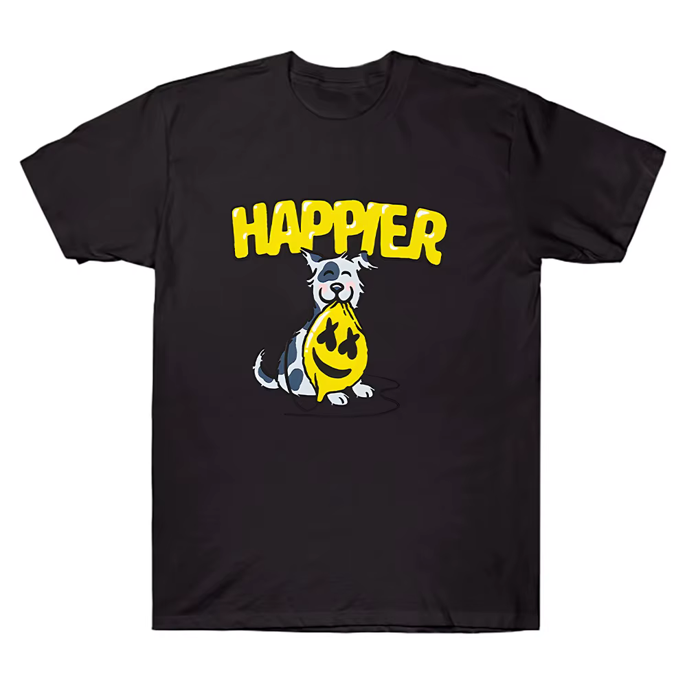 Marshmello Happier T-Shirt Marshmello DJ haute qualité T-Shirt unisexe coton à manches courtes t-shi