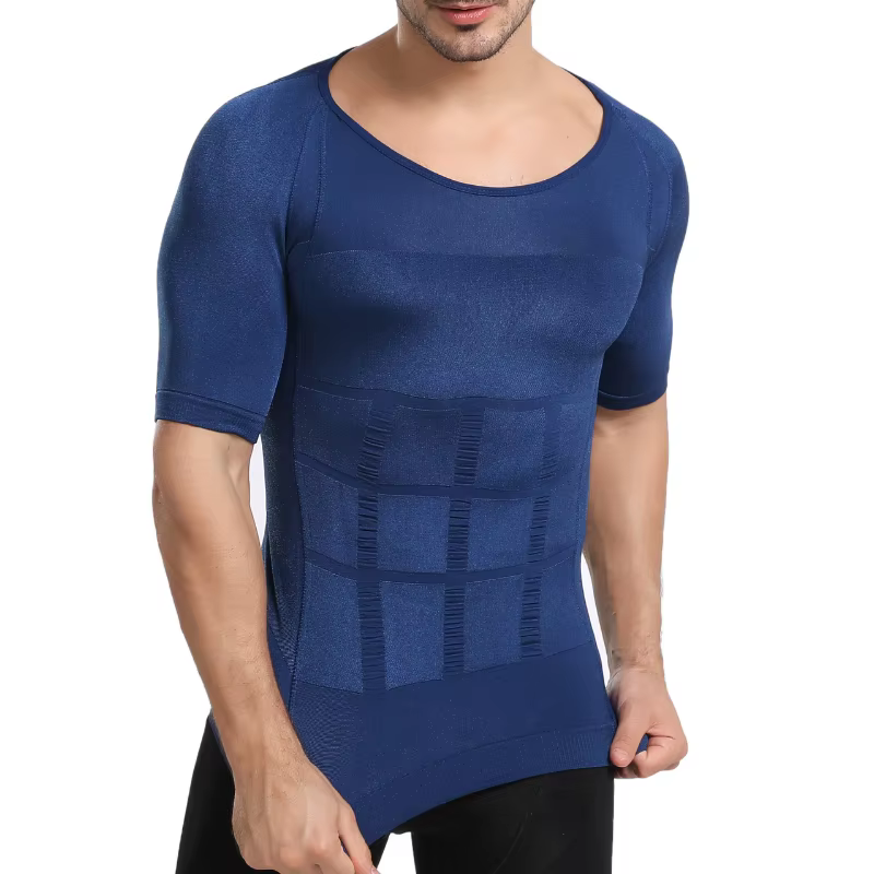 Chemise de compression pour hommes, gilet amincissant pour le contrôle du ventre, sous-vêtement resp