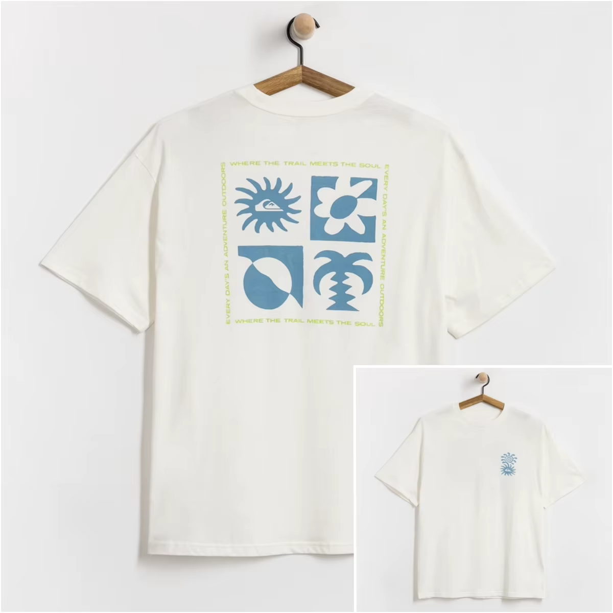 T-Shirt tendance Evo Blossom of Peace pour le surf et le skateboard, 100% coton, avec image graphiqu