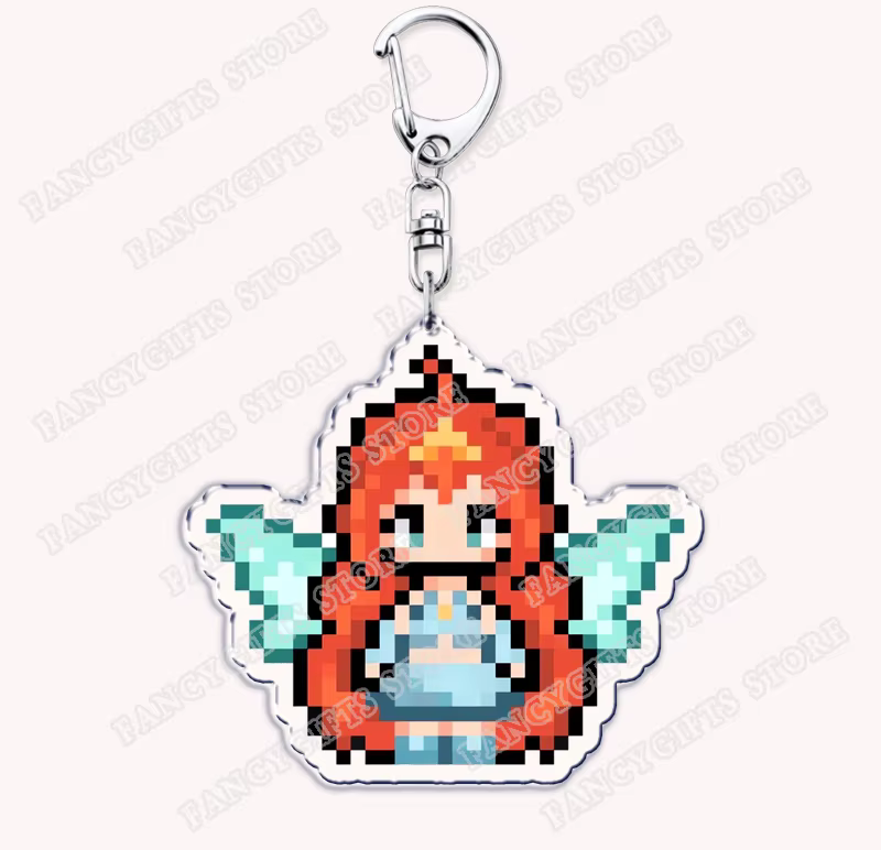 Porte-clés féerique Pixel de dessin animé mignon, pour accessoires, sac Stella Musa Tecna, porte-clé