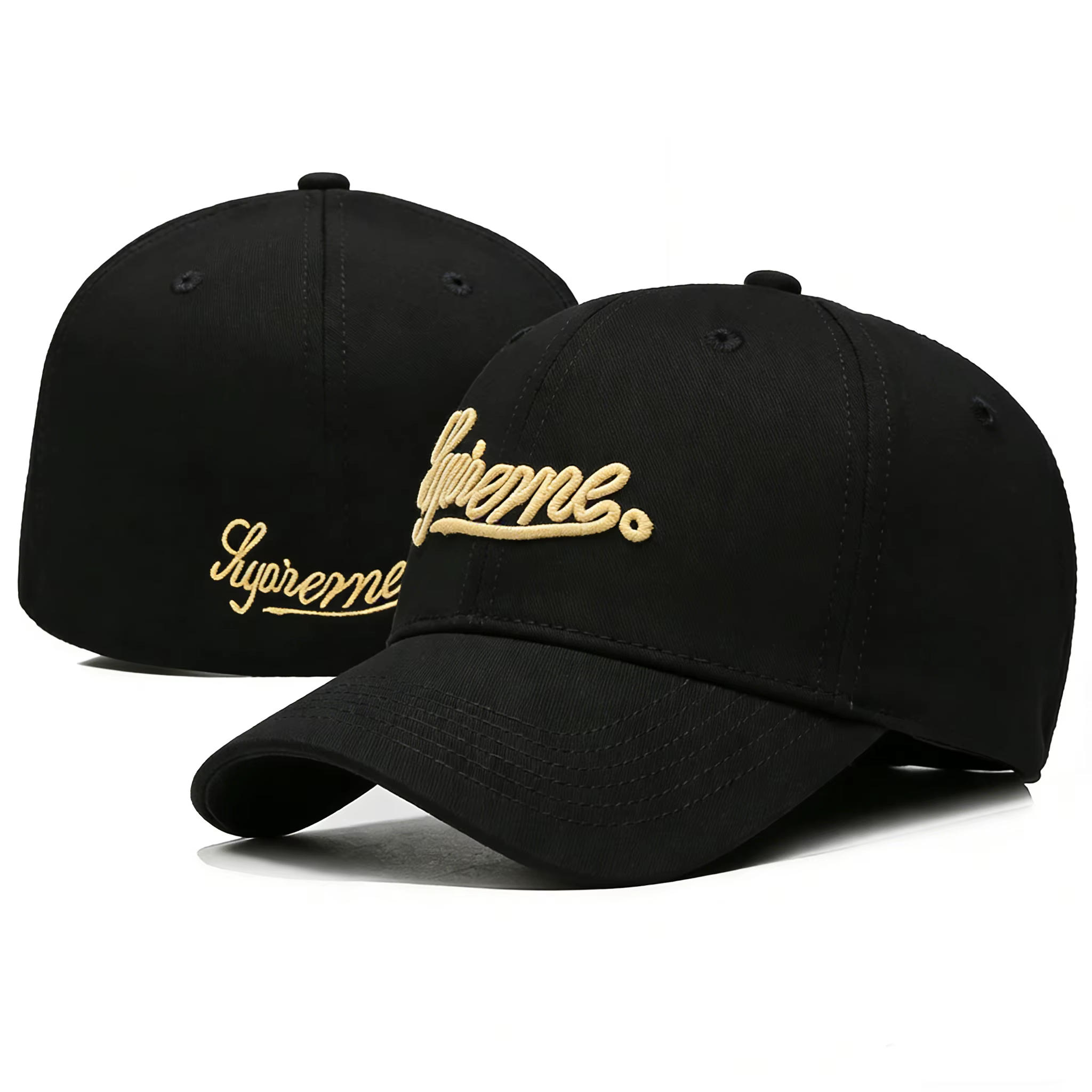 Superme Casquette Brodé Entièrement Fermé Ajusté Nouvelle Taille Unique Style Trucker Golf Homme Vis