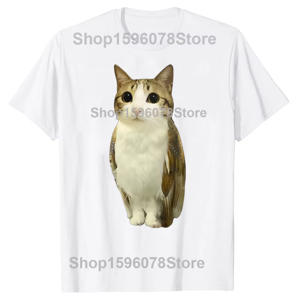 T-shirts graphiques amusants pour hommes et femmes, motif chat, hibou, Meme Meowl, Brainrot, vêtemen