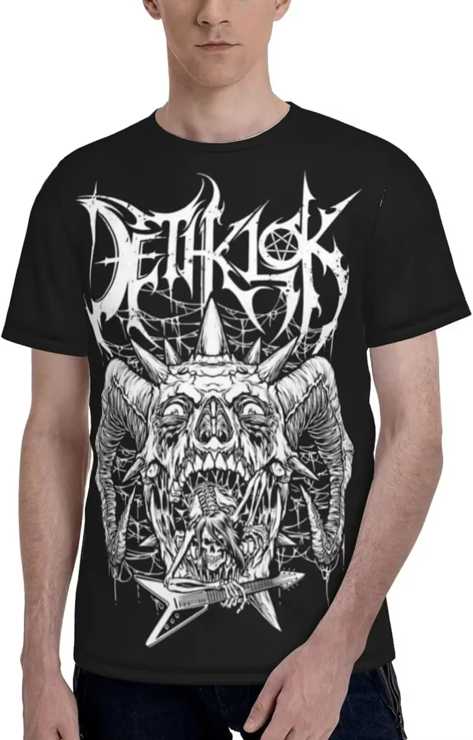 Dethklok-T-shirt à manches courtes et col rond pour homme, à la mode, été