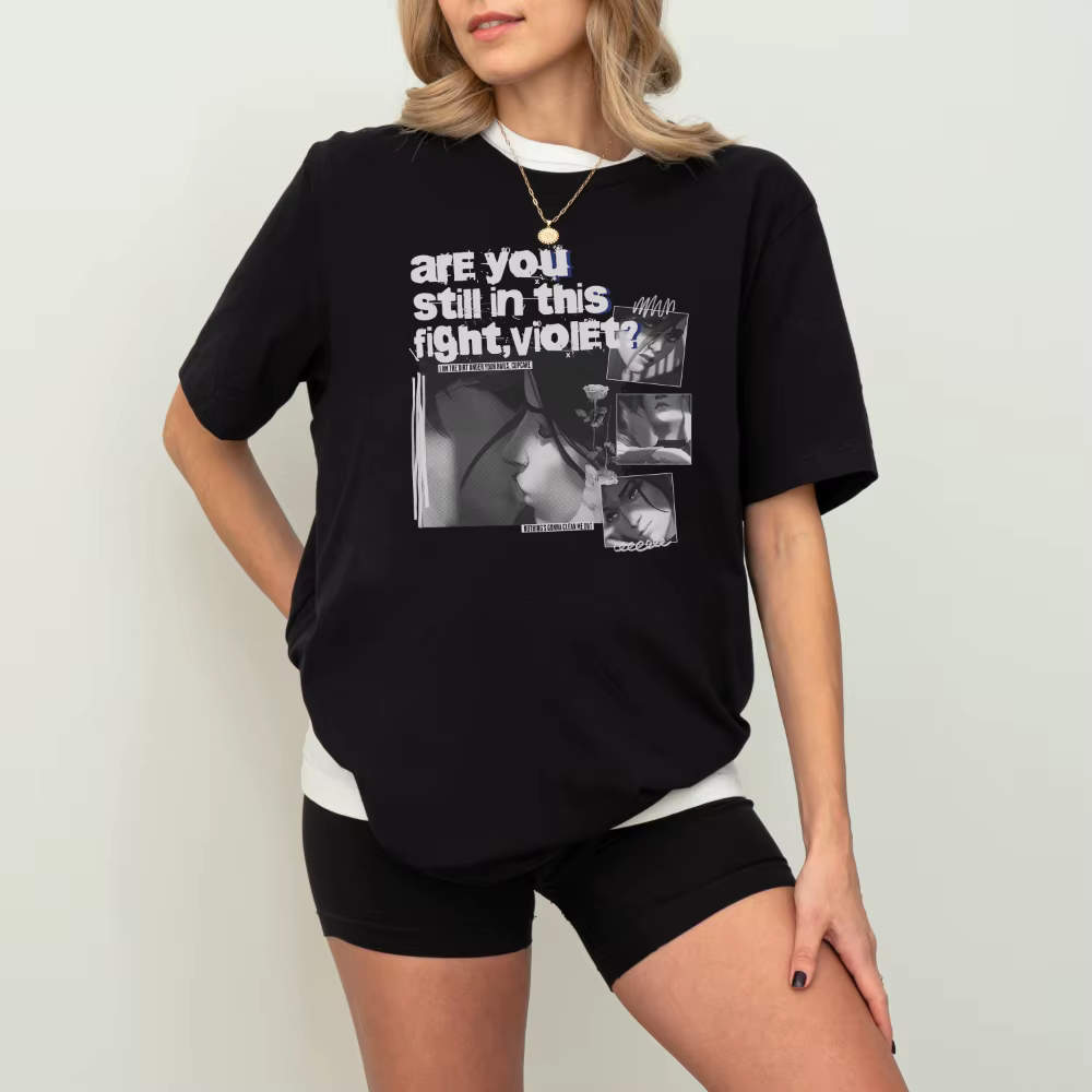 Arcane Vi & Caitlyn chemise CaitVi Anime T-Shirt LOL Gamer cadeau femmes hommes T-Shirt noir décontr