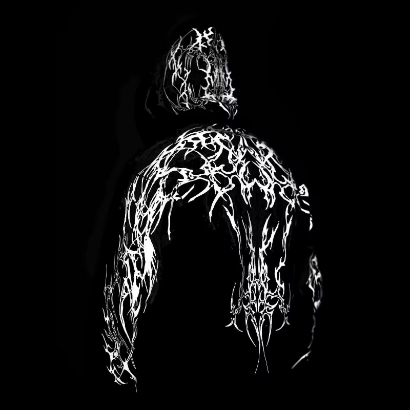 Sweat à capuche unisexe, style streetwear sombre, imprimé graphique épée magique lumineuse, coupe am