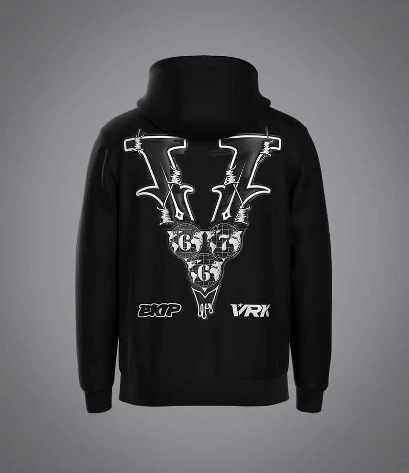 Sweat à capuche VRUNK Mexico Boxing Série 667, imprimé 3D, coupe décontractée, manches longues, pull