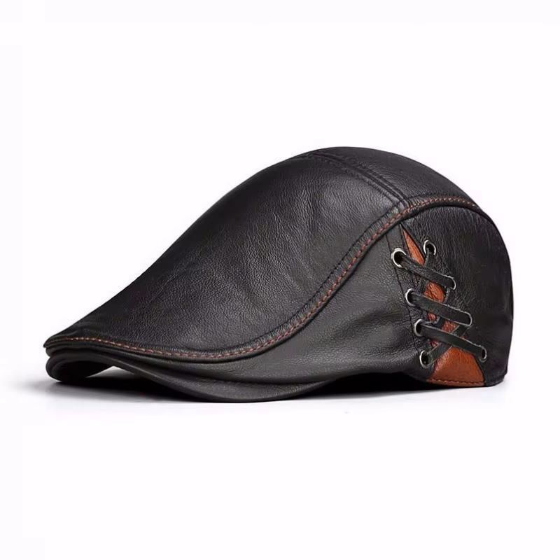 Casquette/béret de baseball en peau de mouton pour hommes – Chapeaux de mode décontractés d'automne 