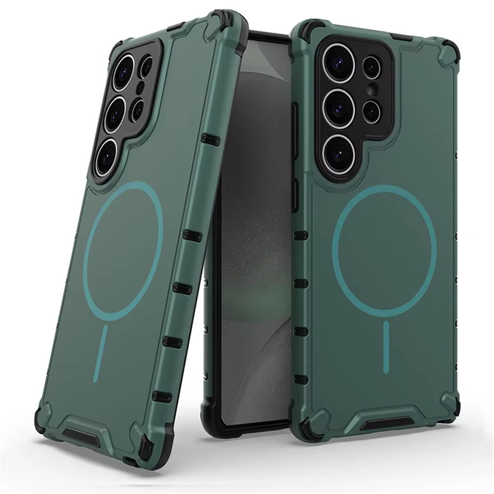 Coque de téléphone magnétique antidérapante, armure de pare-chocs, pour Samsung S24 S25 S26 Plus S23
