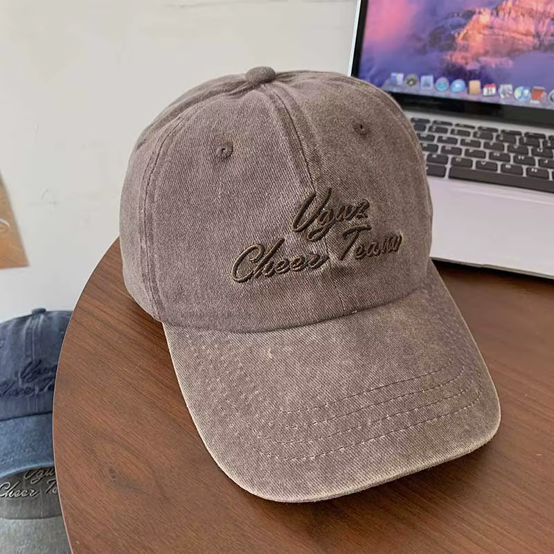 Casquette de Baseball Vintage en coton délavé pour femmes, chapeau de soleil réglable avec lettres b